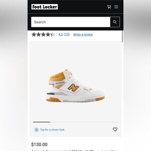 Mens New Balance 650R  ‘canyon’ size 8